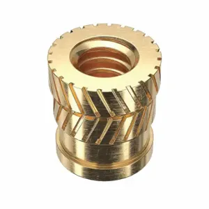 GRAINGER 1GRL9 Heat-Set Insert, #2-56 Thread Size, 5/32 Inch Overall Length, 0.141 Inch Dia, Brass | CQ2AAL