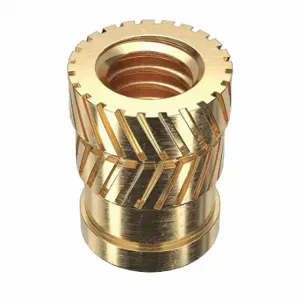 GRAINGER 1GTL3 Heat-Set Insert, #8-32 Thread Size, 5/16 Inch Overall Length, 0.248 Inch Dia, Brass | CQ2ABJ