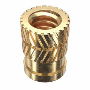 GRAINGER 1GTL4 Heat-Set Insert, #10-24 Thread Size, 3/8 Inch Overall Length, 0.278 Inch Dia, Brass, 50 PK | CP9ZZU