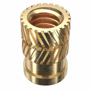 GRAINGER 1GTL6 Heat-Set Insert, 1/4 20 Thread Size, 1/2 Inch Overall Length, 0.341 Inch Dia, Brass | CQ2ABP