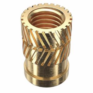GRAINGER 1GTL7 Heat-Set Insert, 1/4 28 Thread Size, 1/2 Inch Overall Length, 0.341 Inch Dia, Brass | CQ2ABY
