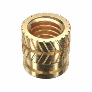 GRAINGER 1GUA1 Heat-Set Insert, 3/8 16 Thread Size, 1/2 Inch Overall Length, 0.494 Inch Dia, Brass | CQ2ADU