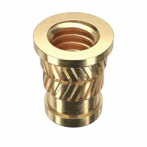 GRAINGER 1GUA7 Heat-Set Insert, #6-32 Thread Size, 5/16 Inch Overall Length, 0.214 Inch Dia, Brass | CQ2AAY