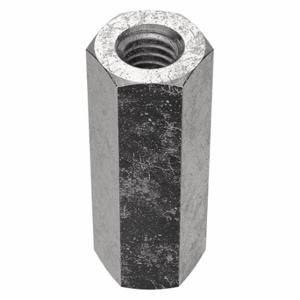 GRAINGER 1HY34 Coupling Nut, Plain, 18-8, Stainless Steel, 3/8 Inch -16 Thread, 5/8 Inch Hex Width, 2 PK | CR3CND