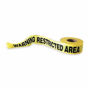 GRAINGER 1N912 Barricade Tape, Yellow, 3 Inch Roll Width, 1000 ft Roll Length, 1.6 mil Thick, Black | CP7PJY