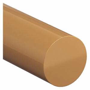 GRAINGER 1NTC5 Kunststoffstab, 3/8 Zoll Kunststoffdurchmesser, 1 Fuß Kunststofflänge, Gelbbraun, undurchsichtig | CQ3NYU