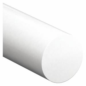 GRAINGER 1UVA6 Plastic Rod, 1 Ft Plastic Length, White, Opaque, 12400 Psi Tensile Strength, 0.5 Ft-Lb/In | CU4NDJ