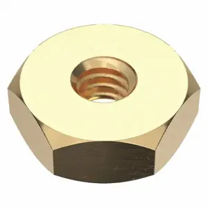 GRAINGER 1WA65 Hex Nut, #5-40 Thread, 5/16 Inch Hex Width, 7/64 Inch Hex Height, Brass, Not Graded, Plain | CQ2AFX