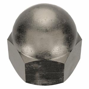 GRAINGER 1XA12 Cap Nut, #10-24 Thread, Nickel Plated, Not Graded, Steel, 0.406 Inch Height, 100 Pack | CP8JTR