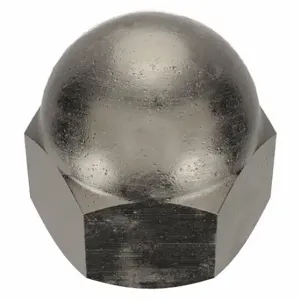 GRAINGER 1XA12 Cap Nut, #10-24 Thread, Nickel Plated, Not Graded, Steel, 0.406 Inch Height, 100 Pack | CP8JTR