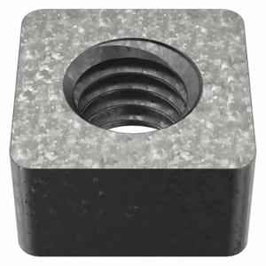 GRAINGER 1XA97 Square Nut, 3/8 Inch-16 Thread Size, Steel, Hot Dipped Galvanized, 11/32 Inch Height | CQ6AXB
