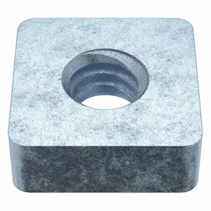 GRAINGER 1XB12 Square Nut, #8-32 Thread Size, Steel, Zinc Plated, 1/8 Inch Height, 11/32 Inch Width | CQ6AWR