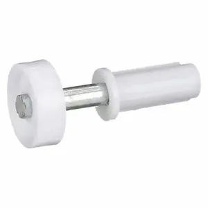 GRAINGER 1XMX7 Rivot Wheel, Bi-Fold Door, Nylon, White, 7/8 Inch Length, 7/8 Inch Width | CP9YMJ