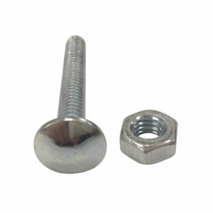 GRAINGER 1XNB1 Wood and Steel Door Fasteners, 1 3/4 Inch Length, Steel, Round Head Carriage Bolt | CG9WBW 1XNB1