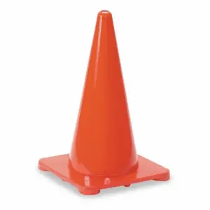 GRAINGER 1YBW5 Traffic Cone, Not Approved Roadway Use, Non-Reflective, 18 Inch Cone Height, Red | CQ7RAC