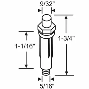 GRAINGER 2-106 Bottom Pivot, Folding, Steel, Steel Plated, 1 3/4 Inch Length, 9/16 Inch Wd | CP9YKK 451H81