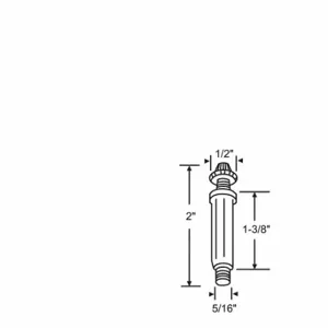 GRAINGER 2-121 Pivot P Inch, P Inch, Steel, Unfinished, 2 1/4 Inch Length In, 1/2 Inch Width In | CP9YNY 451H50