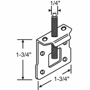 GRAINGER 2-69 Pivot Bracket, Folding, Steel, Steel Plated, 2 3/4 Inch Length In, 1 3/4 Inch Width In | CP9YNZ 451H78