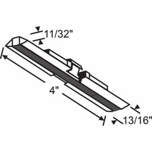 GRAINGER 2-92 Türgleitführung, Falttür, Nylon/Stahl, plattiert, 4 Zoll Lg | CP9YLJ 448R73