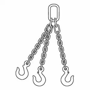 GRAINGER 200000969 Chain Sling, 5 Ft Sling Length, 10600 Lb Sling Capacity At 30 Deg, Unfinished | CP8VLK 400F09