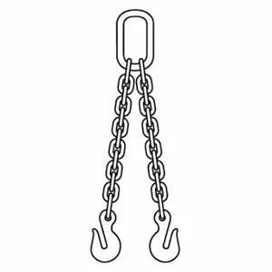 GRAINGER 200001548 Chain Sling, 5 Ft Sling Length, 7100 Lb Sling Capacity At 30 Deg, Unfinished | CP8VLL 400F04