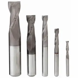 GRAINGER 204-888882 End Mill Set, 2 Flutes, 5 Pieces, 1/8 Inch Smallest Mill Dia, Ticn Finish | CQ6AVZ 45XH96