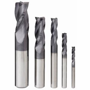 GRAINGER 205-888882 End Mill Set, 3 Flutes, 5 Pieces, 1/8 Inch Smallest Mill Dia, Altin Finish | CQ6AWG 45XJ81