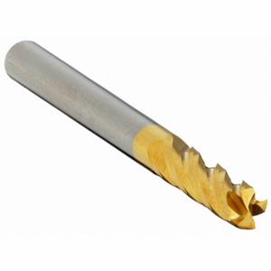 GRAINGER 206-001330A Square End Mill, Center Cutting, 4 Flutes, 4 mm Milling Dia, 14 mm Length Of Cut | CP9XDC 45XK60