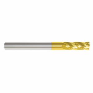 GRAINGER 206-603028 Corner Radius End Mill, Tin Finish, 4 Flutes, 1/2 Inch Milling Dia, 1 Inch Length Of Cut | CP9VRK 45XL79