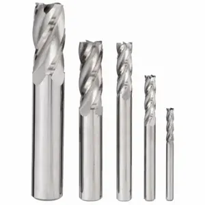 GRAINGER 206-888881 End Mill Set, 4 Flutes, 5 Pieces, 1/8 Inch Smallest Mill Dia | CQ6AWC 45XM42