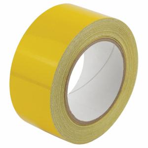 GRAINGER 20LP53 Floor Marking Tape, Reflective, Solid, Yellow, 2 Inch x 50 ft, 5.5 mil Tape Thick | CP9PVG 452C58