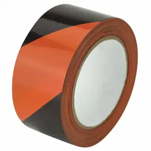 GRAINGER 20TD72 Floor Marking Tape, Message, Message, Black/Orange, Hazard Warning, 2 Inch x 108 ft | CP9PVK 452C74