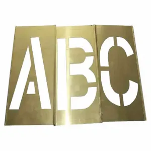 GRAINGER 20Y505 Stencil Kit, A To Z/Punctuation, 6 Inch Character Height, Brass, Interlocking | CQ2HYZ