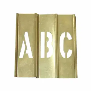 GRAINGER 20Y510 Stencil Kit, A To Z/Punctuation, 1 1/2 Inch Character Height, Brass, Interlocking | CQ2HYW