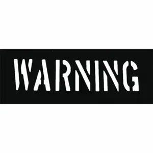 GRAINGER 20Y538 Stencil, Warning, 2 1/2 Inch Message Size, 2 1/2 Inch Character Height, 6 Inch | CQ4KVA