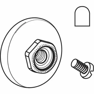 GRAINGER 21-51 Door Roller, Shower Door, Nylon, Unfinished, 3/4 Inch Lg, 1/4 Inch Wd | CP9YLF 448R64