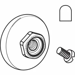 GRAINGER 21-52 Door Roller, Shower Door, Nylon, Unfinished, 7/8 Inch Lg, 7/8 Inch Wd | CP9YLH 448R65