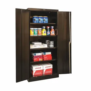 GRAINGER 210S361872A-ME Commercial Storage Cabinet, Black, 72 x 36 x 18 Inch Size, Assembled | CD3YAG 411K83