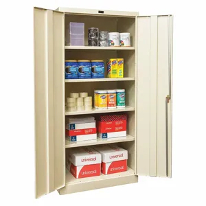 GRAINGER 210S362472PT Commercial Storage Cabinet, Tan, 72 x 36 x 24 Inch Size, Unassembled | CD2YZD 411L01