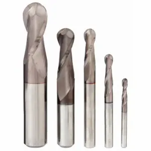 GRAINGER 221-888882 End Mill Set, 2 Flutes, 5 Pieces, 1/8 Inch Smallest Mill Dia, Ticn Finish | CP7PGT 45XU25