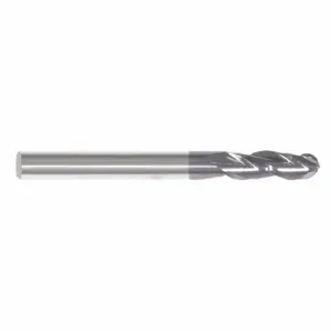 GRAINGER 222-001273 Ball End Mill, 3 Flutes, 1 Inch Milling Dia, 4 Inch Overall Length | CP9UAQ 45XV06