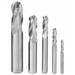 GRAINGER 222-888881 End Mill Set, 3 Flutes, 5 Pieces, 1/8 Inch Smallest Mill Dia | CP7PGU 45XV07