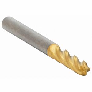GRAINGER 223-001092 Ball End Mill, 4 Flutes, 3/8 Inch Milling Dia, 2.5 Inch Overall Length | CP9ULY 45XV43