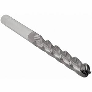 GRAINGER 229-001067 Ball End Mill, 4 Flutes, 1/2 Inch Milling Dia, 3 Inch Length Of Cut, 6 Inch Overall Length | CP9UDY 45XX33