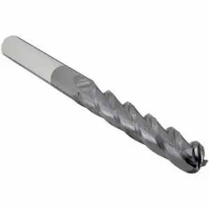 GRAINGER 229-001086 Ball End Mill, 4 Flutes, 3/4 Inch Milling Dia, 6 Inch Overall Length | CR3DCE 19LT98