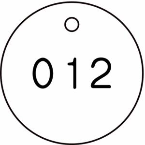 GRAINGER 22CN36 Nummeriertes Etikett, Kunststoff, 1 1/4 Zoll Durchmesser, 201-300, Schwarz/Weiß, rund, 100 PK | CQ3ACE