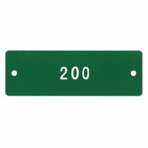 GRAINGER 22CN71 Numbered Tag, Plastic, 101-200, Green/White, Rectangle, 100 PK | CQ3AAW