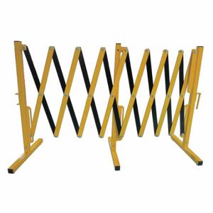 GRAINGER 22NY02 CollaPSIble Barricade, 181 Inch Overall Length, 37.5 Inch Overall Height, Yellow/Black | CQ3VNT