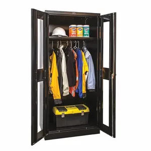 GRAINGER 230W361872SVA-ME Commercial Storage Cabinet, Black, 72 x 36 x 18 Inch Size, Assembled | CD3WVP 411L09