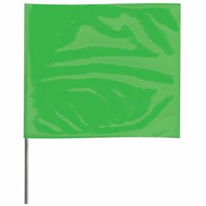 GRAINGER 2315GG-200 Markierungsfahne, 2 1/2 Zoll x 3 1/2 Zoll Flaggengröße, 15 Zoll Stabhöhe, fluoreszierendes Grün | CQ2LRQ 3LVC3